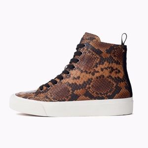 Rag & Bone High Top Snakeskin Sneakers Size 8